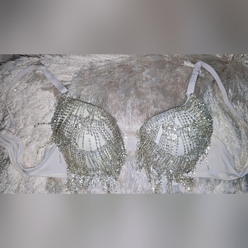 Windsor White Embellished Bra